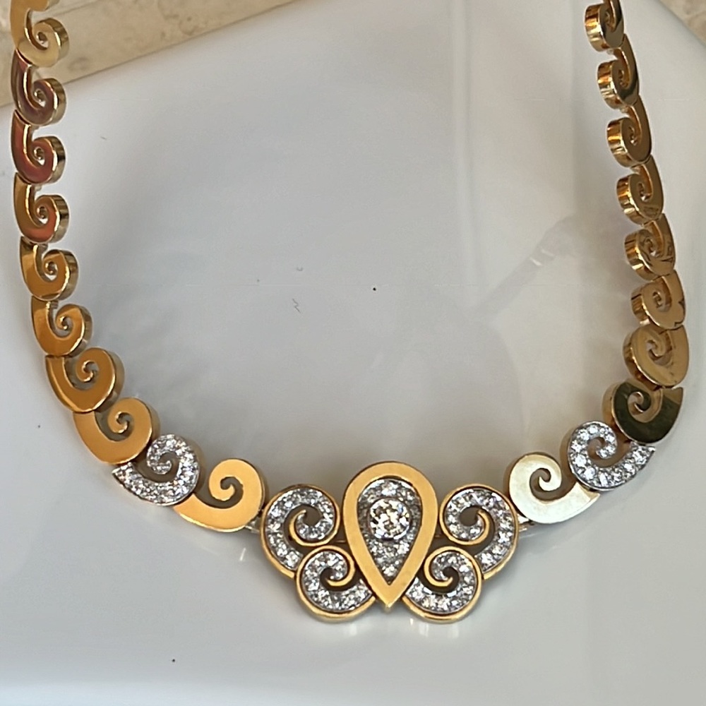 18 karat gold, and 4 1/2 carat diamond necklace - Picture 13 of 17